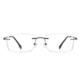Classic Rimless Metal Glasses WGXHX1002WK-WOOglasses