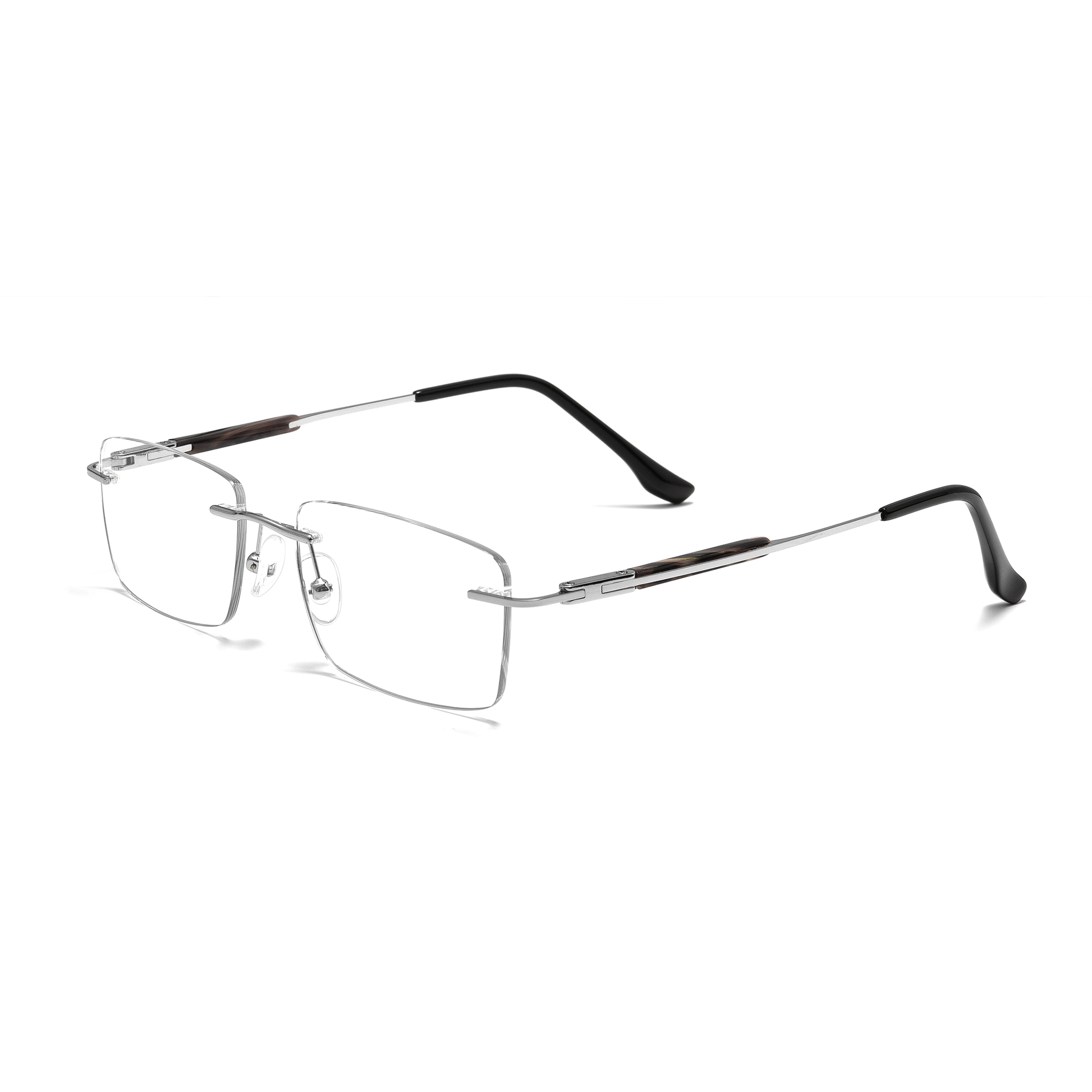 Classic Rimless Metal Glasses WGXHX1002WK-WOOglasses
