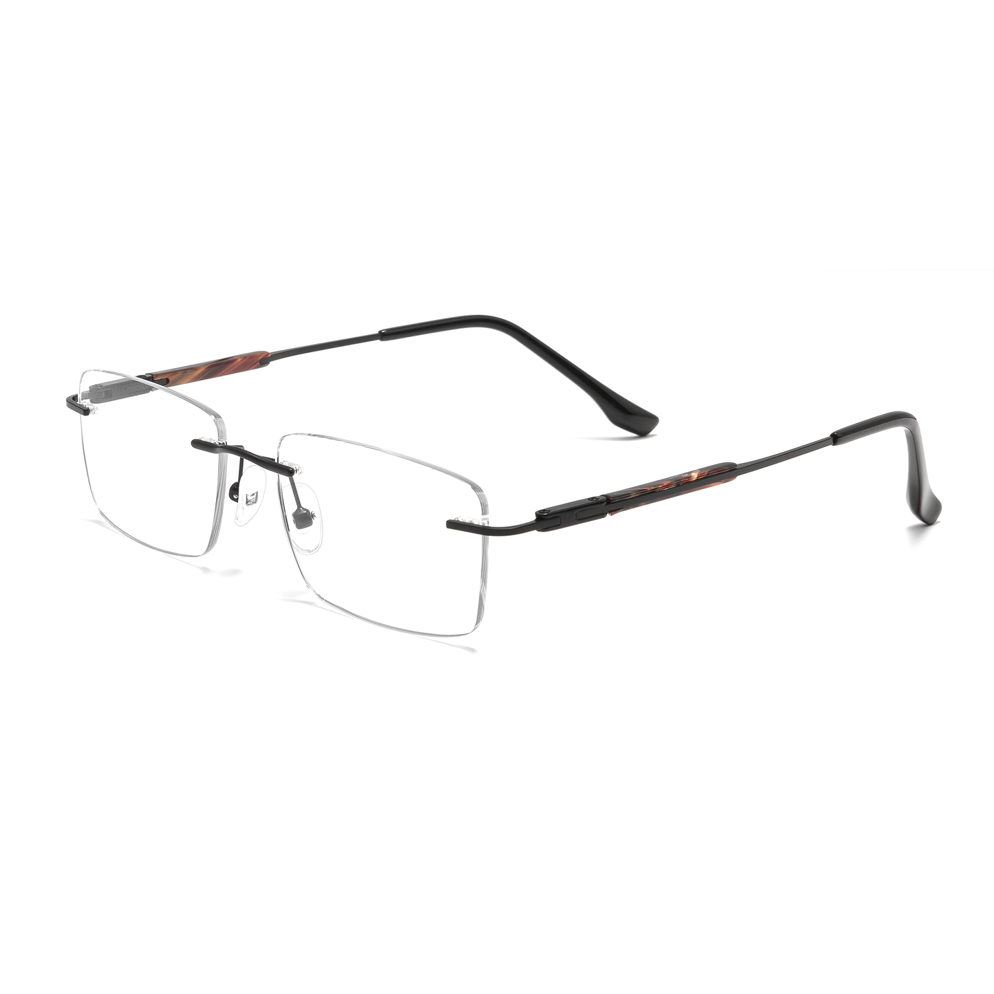Classic Rimless Metal Glasses WGXHX1002WK-WOOglasses