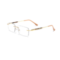 Classic Rimless Metal Glasses WGXHX1002WK-WOOglasses