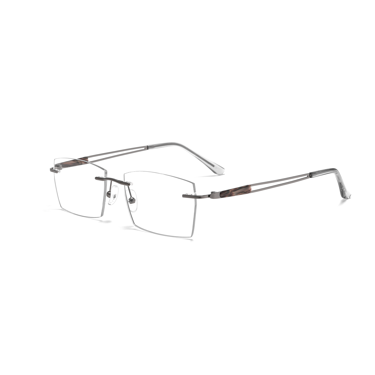 Classic Rimless Metal Glasses WGXHX1012WK-WOOglasses