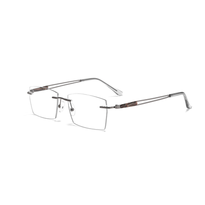 Classic Rimless Metal Glasses WGXHX1012WK-WOOglasses
