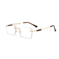Classic Rimless Metal Glasses WGXHX1012WK-WOOglasses