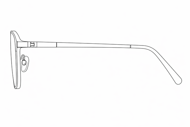 Glasses side view sketch