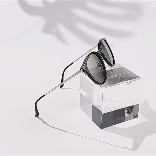 Retro Metal Dual-Purpose Polarised Sunglasses WGSG3582