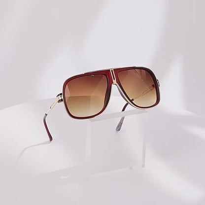 Fashionable Oversized Metal Aviator Sunglasses WGSG3338 38g