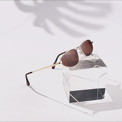 TikTok-Approved UV400 Petite Oval Metal Sunglasses WGSG2315