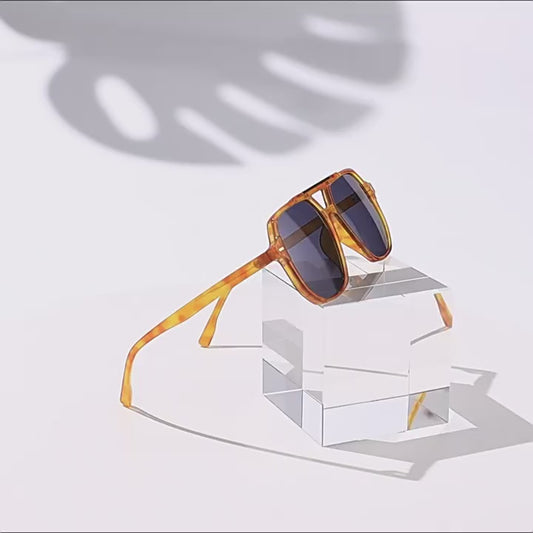 Double-Bridge Oversized Aviator UV400 TikTok-Viral Sunglasses WGSG3508