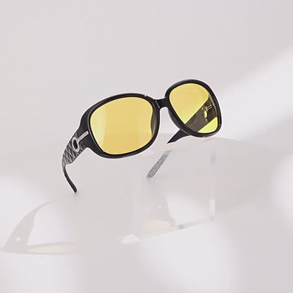 Polarised Oversized Square-Frame UV400 PC Sunglasses WGSG3375