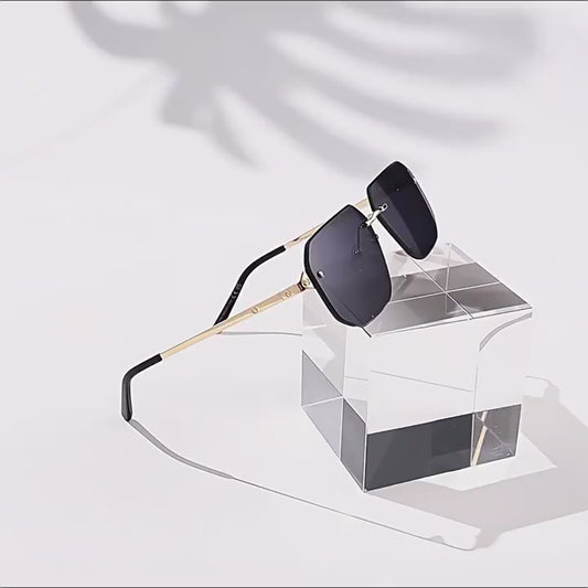 UV400 Rimless Geometric Metal TikTok-Viral Sunglasses WGSG2283