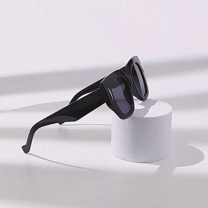 Fashion PC&Metal-Framed Oversized UV400 Sunglasses WGSG3496 47g