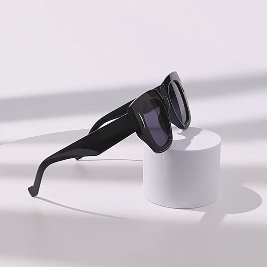 Fashion PC&Metal-Framed Oversized UV400 Sunglasses WGSG3496 47g